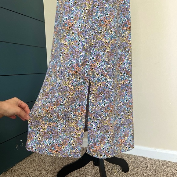 90s Style Ditzy Pastel Floral Midi Spring Summer Skirt - Picture 4 of 6